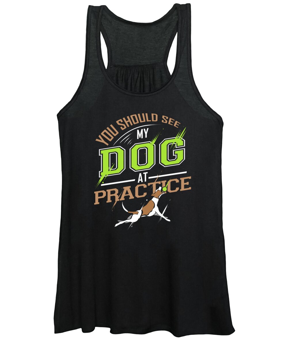 Dog Women's Tank Top featuring the digital art You Should See My Dog At Practice by Jacob Zelazny