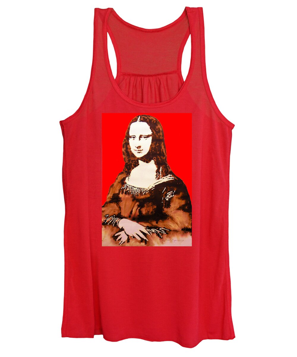 La Gioconda Women's Tank Top featuring the painting Mona by J U A N - O A X A C A
