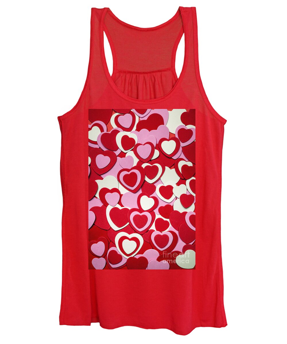 Hearts Women's Tank Top featuring the photograph Valentines day hearts 3 by Elena Elisseeva