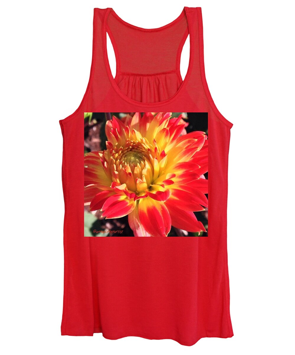 Orange Women's Tank Top featuring the photograph A Burst Of Fall Color by Anna Porter