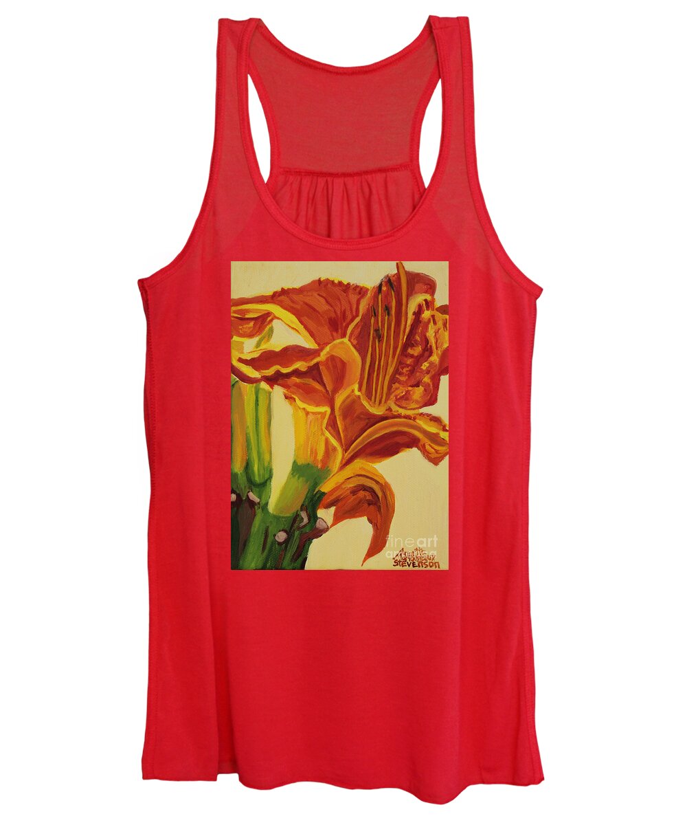 Blazing Glory Women's Tank Top featuring the painting Blazing Glory by Annette M Stevenson