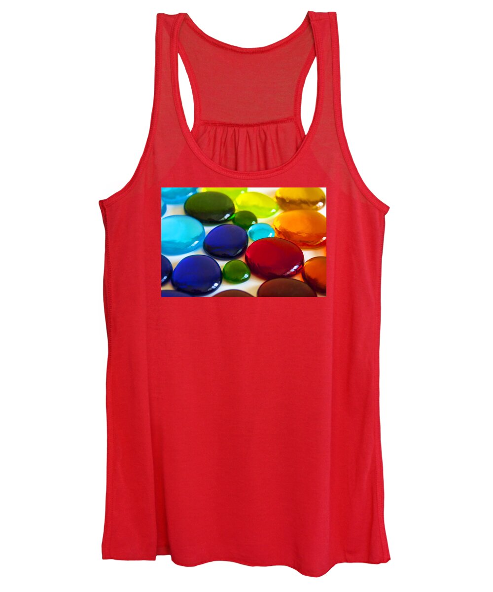 Colors Women's Tank Top featuring the photograph Circles of Color by Cathy Kovarik