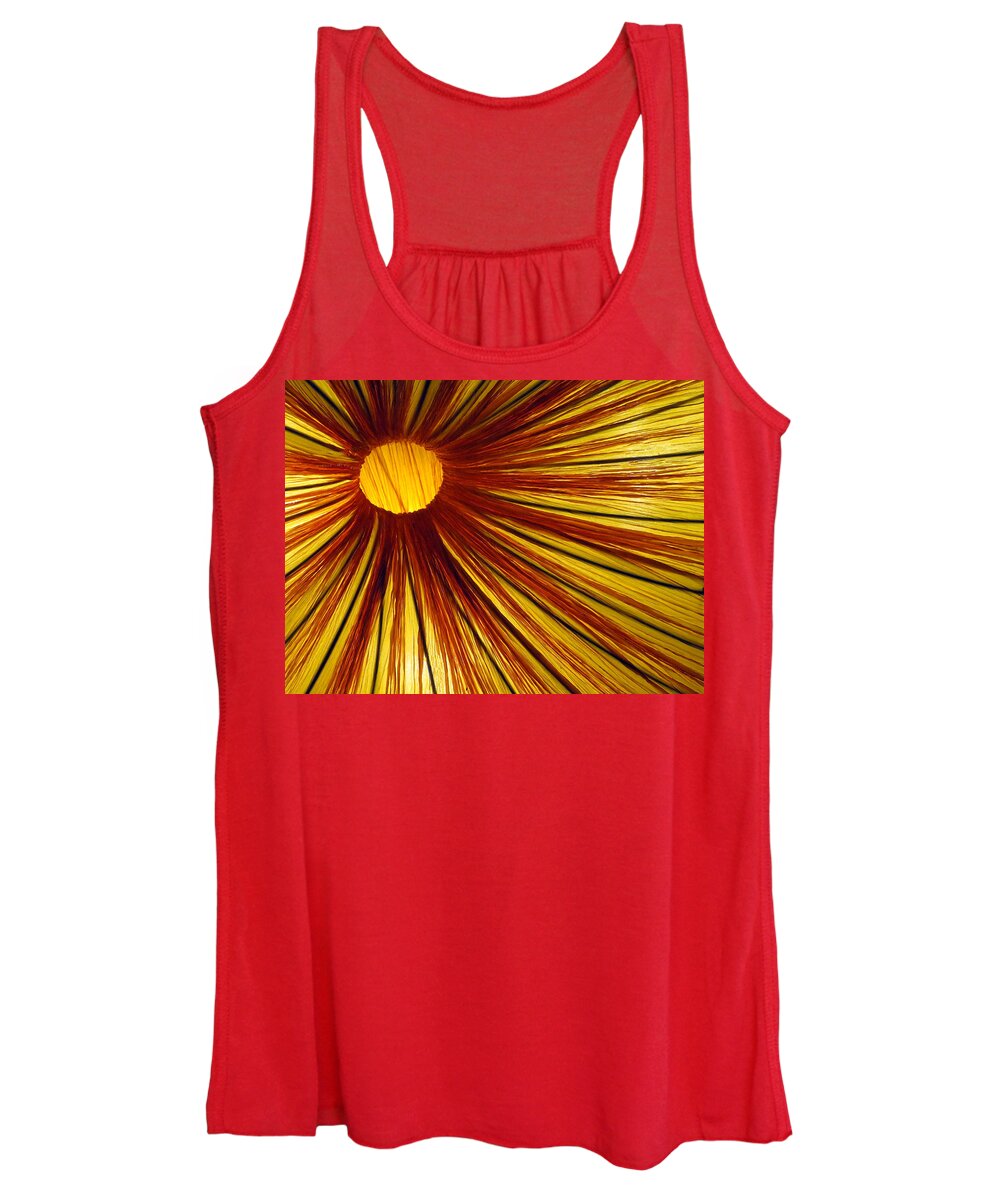 Abstract Women's Tank Top featuring the photograph Exploding Sun by Rick Locke - Out of the Corner of My Eye