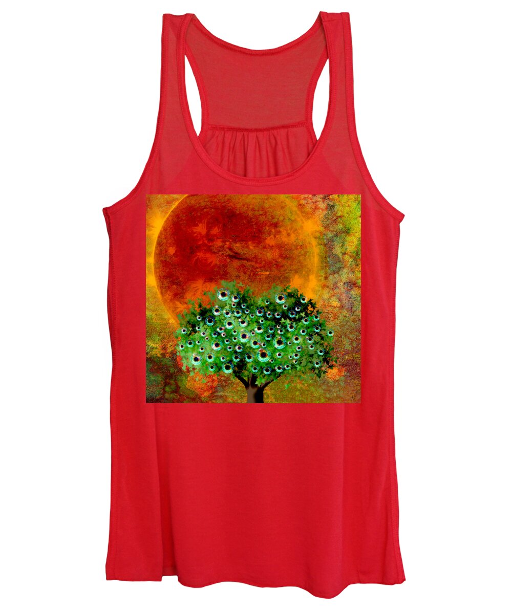 Apple Tree Women's Tank Top featuring the painting Eye Like Apples by Ally White
