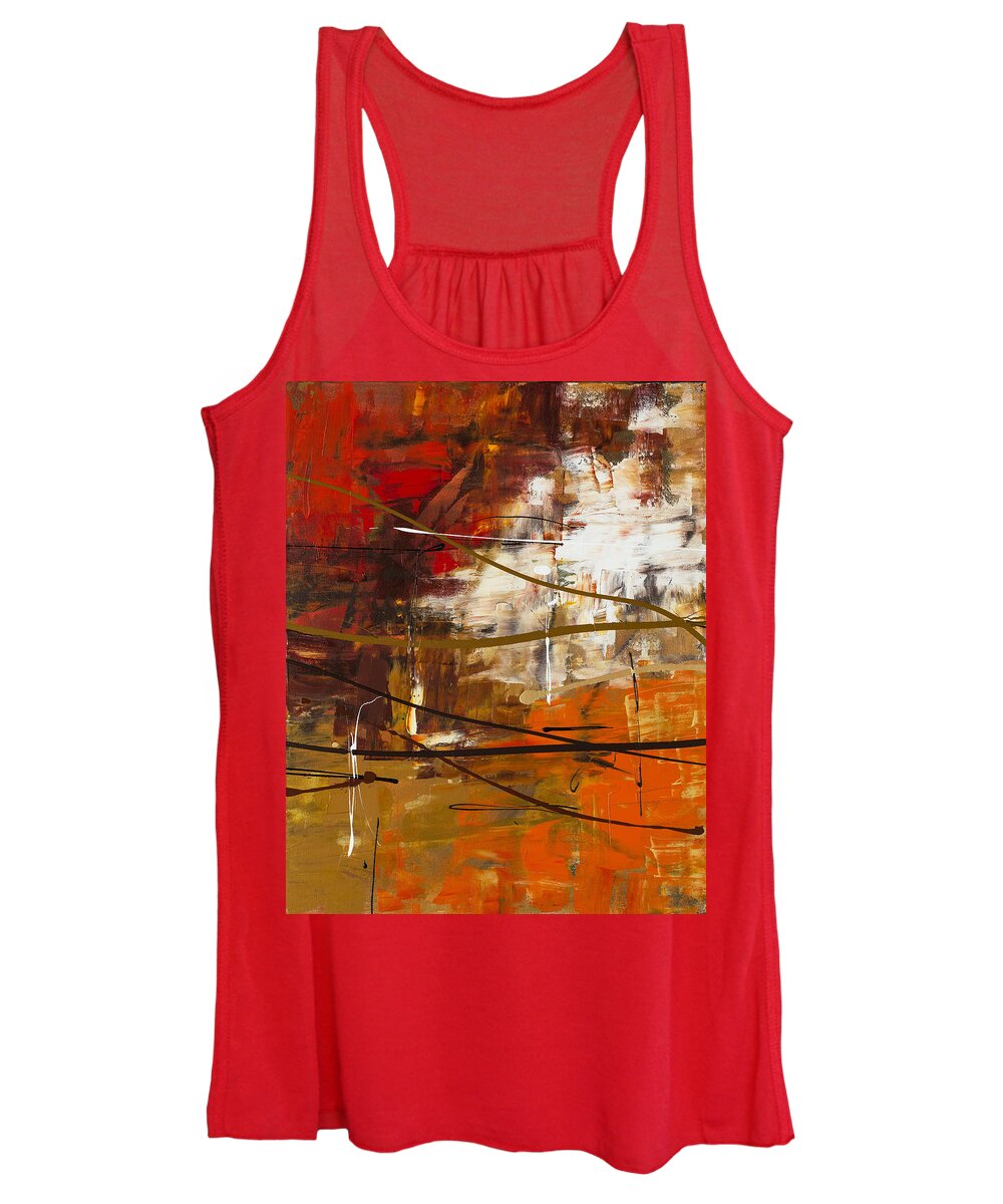 Abstract Art Women's Tank Top featuring the painting Funtastic 2 by Carmen Guedez