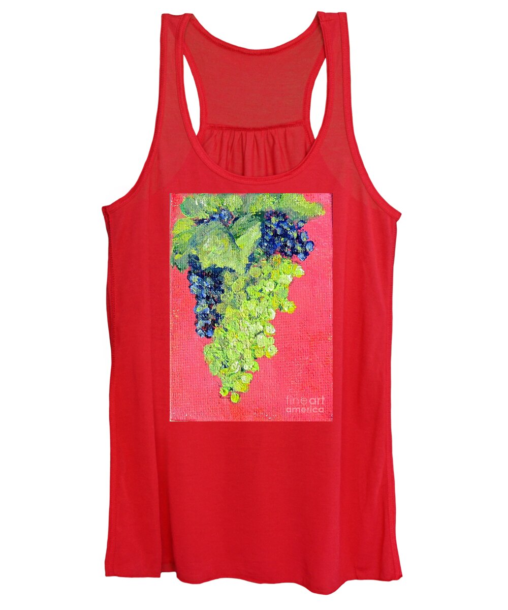 Grape Women's Tank Top featuring the painting Ripening Grapes by Laurie Morgan