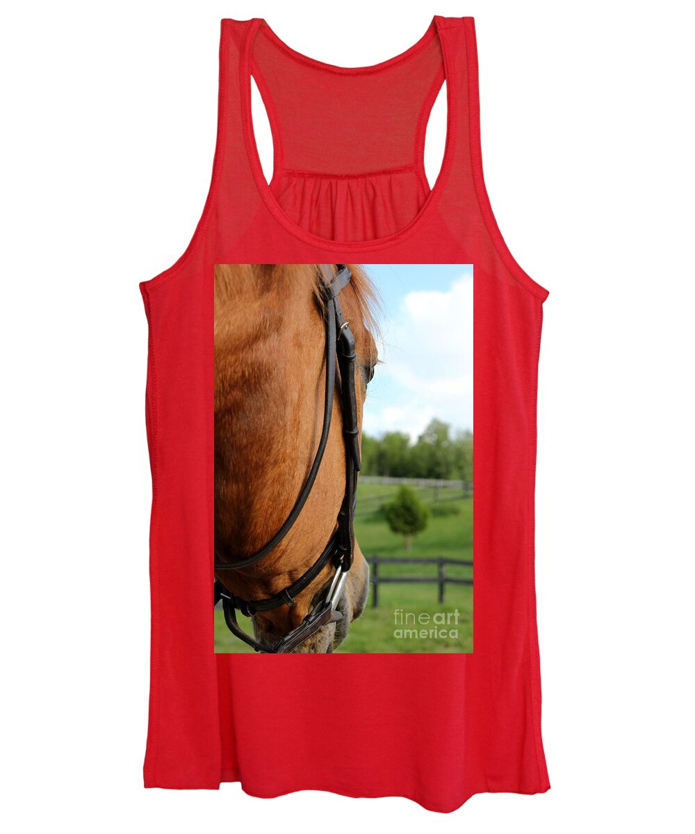 Horse Women's Tank Top featuring the photograph Horse View by Janice Byer