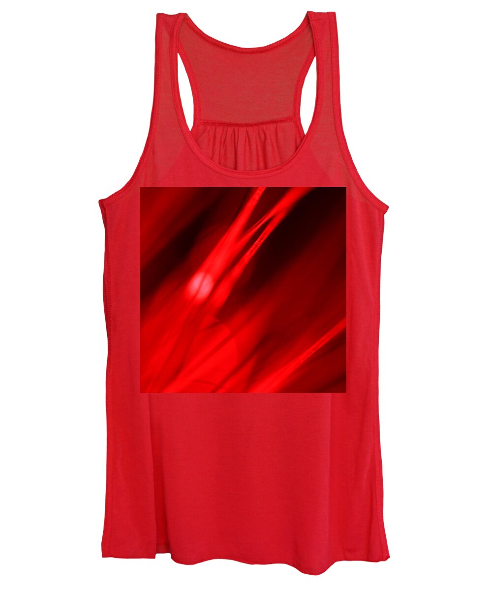 Triptych Women's Tank Top featuring the photograph Hot Blooded Series Part 3 by Dazzle Zazz