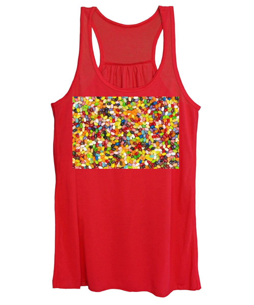 Jelly Bean Women's Tank Top featuring the photograph Jelly beans background by Ken Brown