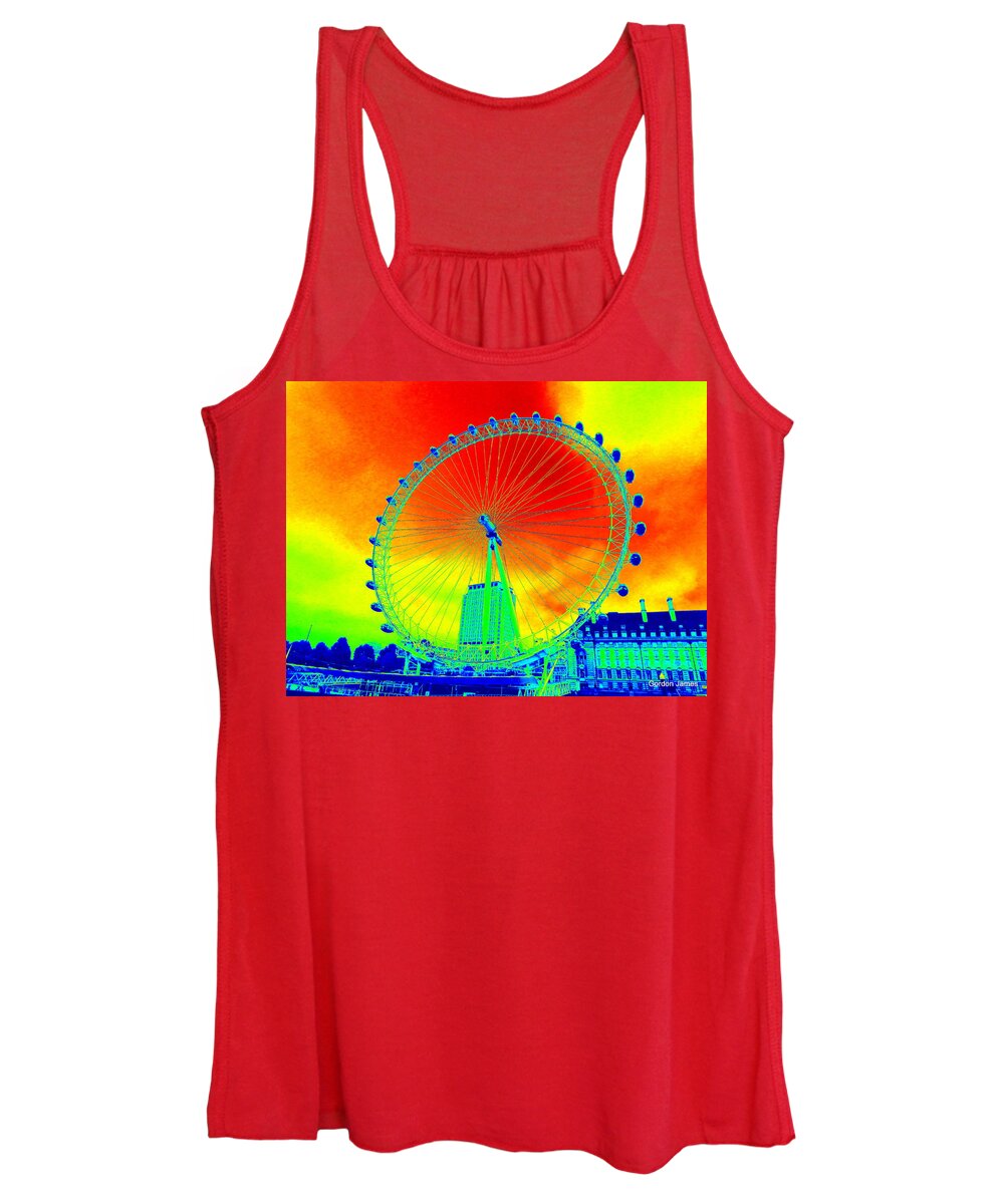 Coca Cola Women's Tank Top featuring the photograph London Eye Observation Wheel by Gordon James