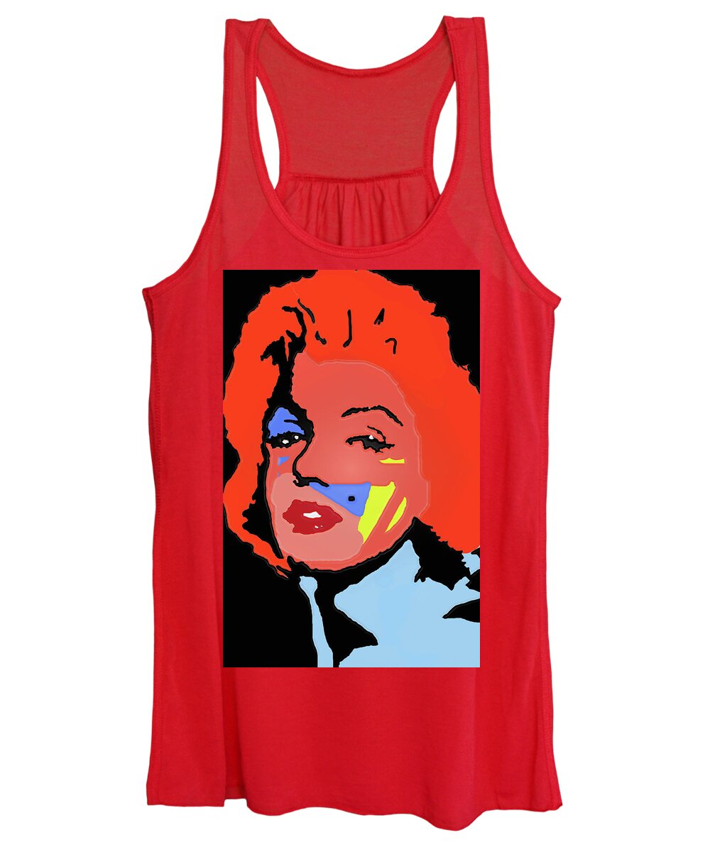 Jfk Women's Tank Top featuring the painting Marilyn Monroe In Color by Robert Margetts