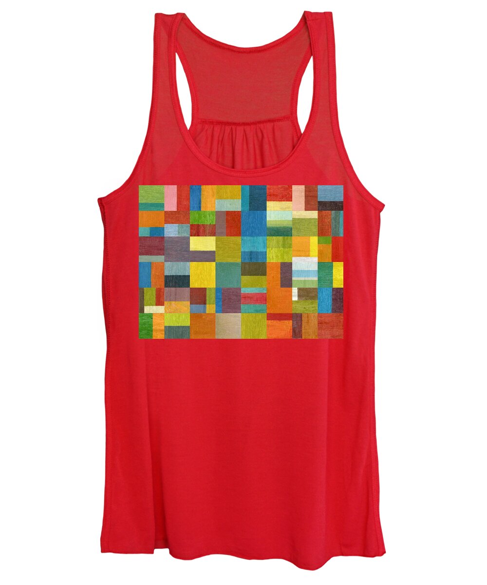 Abstract Women's Tank Top featuring the painting Multiple Exposures lll by Michelle Calkins