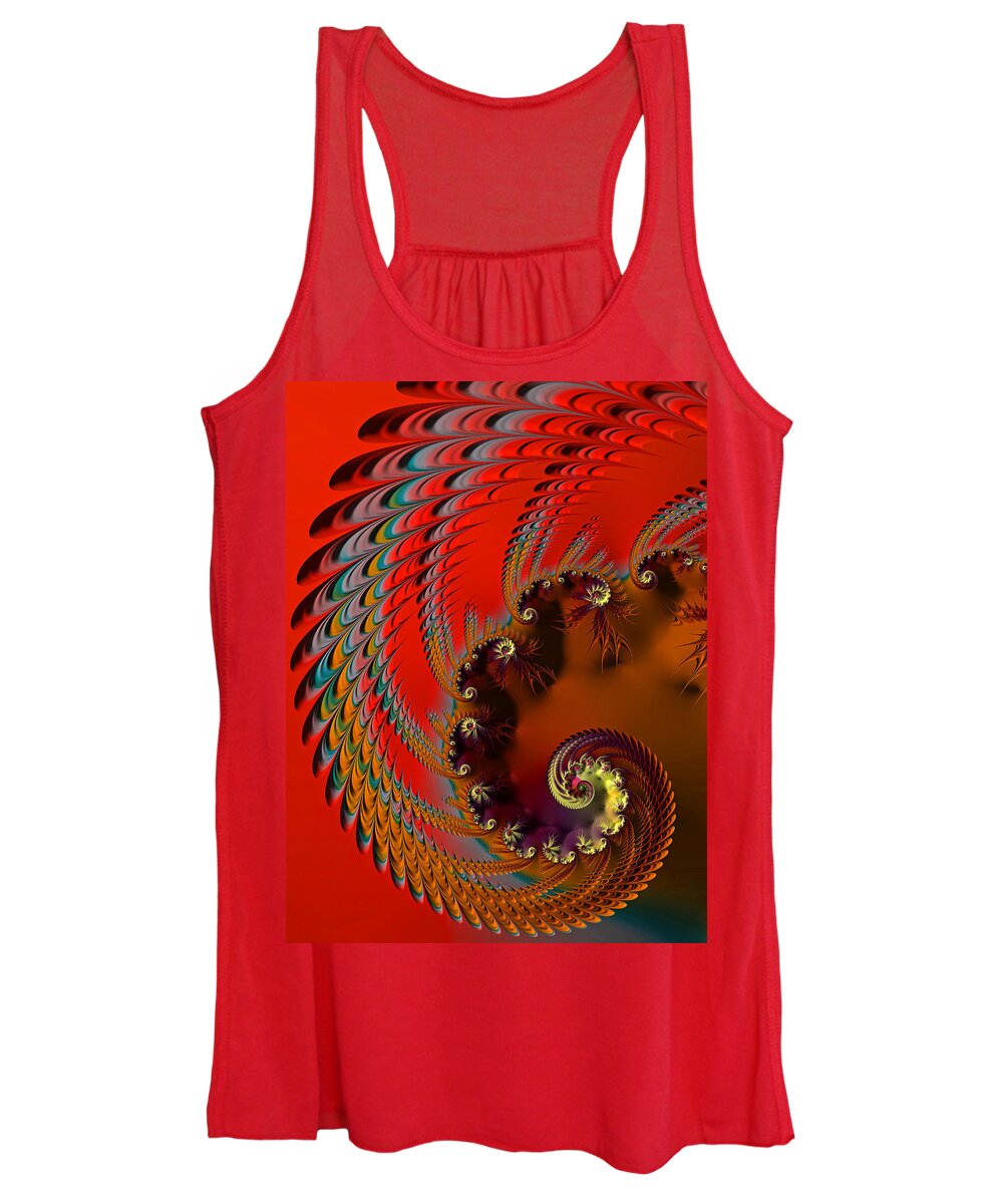 Fractal Women's Tank Top featuring the digital art Native American Headdress by HH Photography of Florida