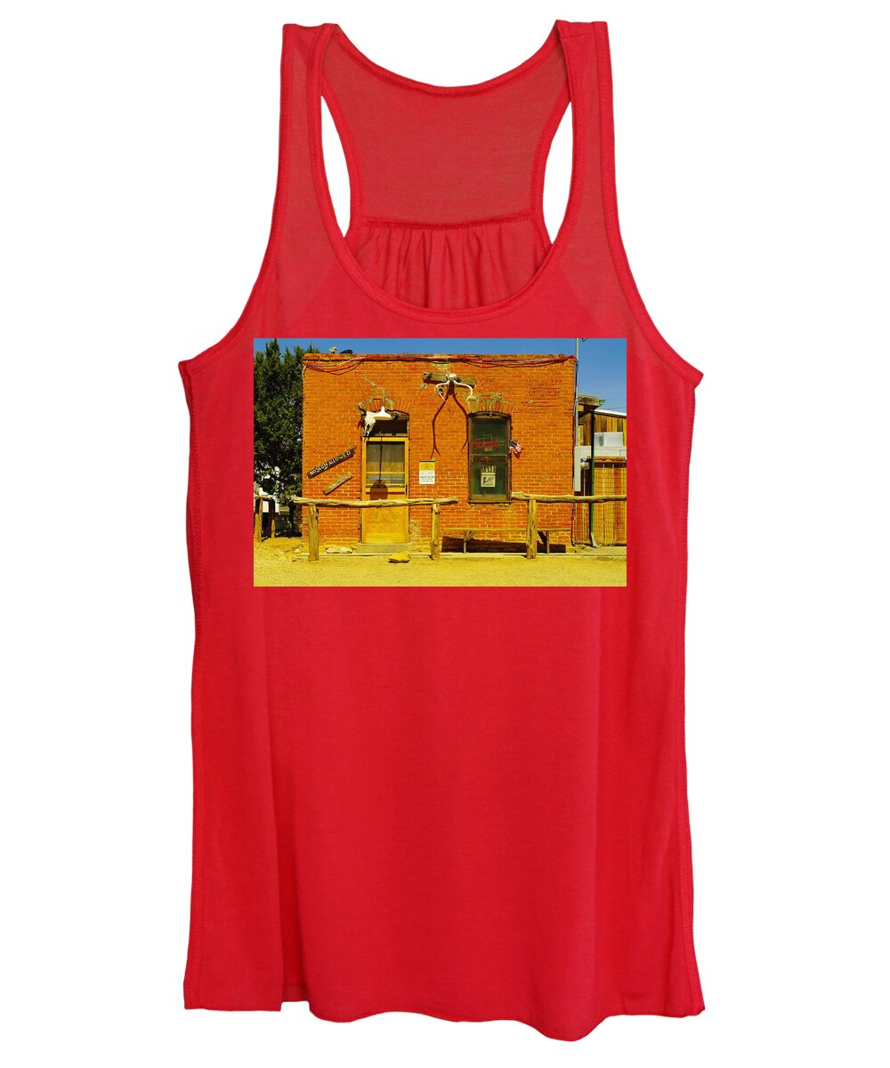 Ghost Towns Women's Tank Top featuring the photograph No Scum Allowed by Jeff Swan