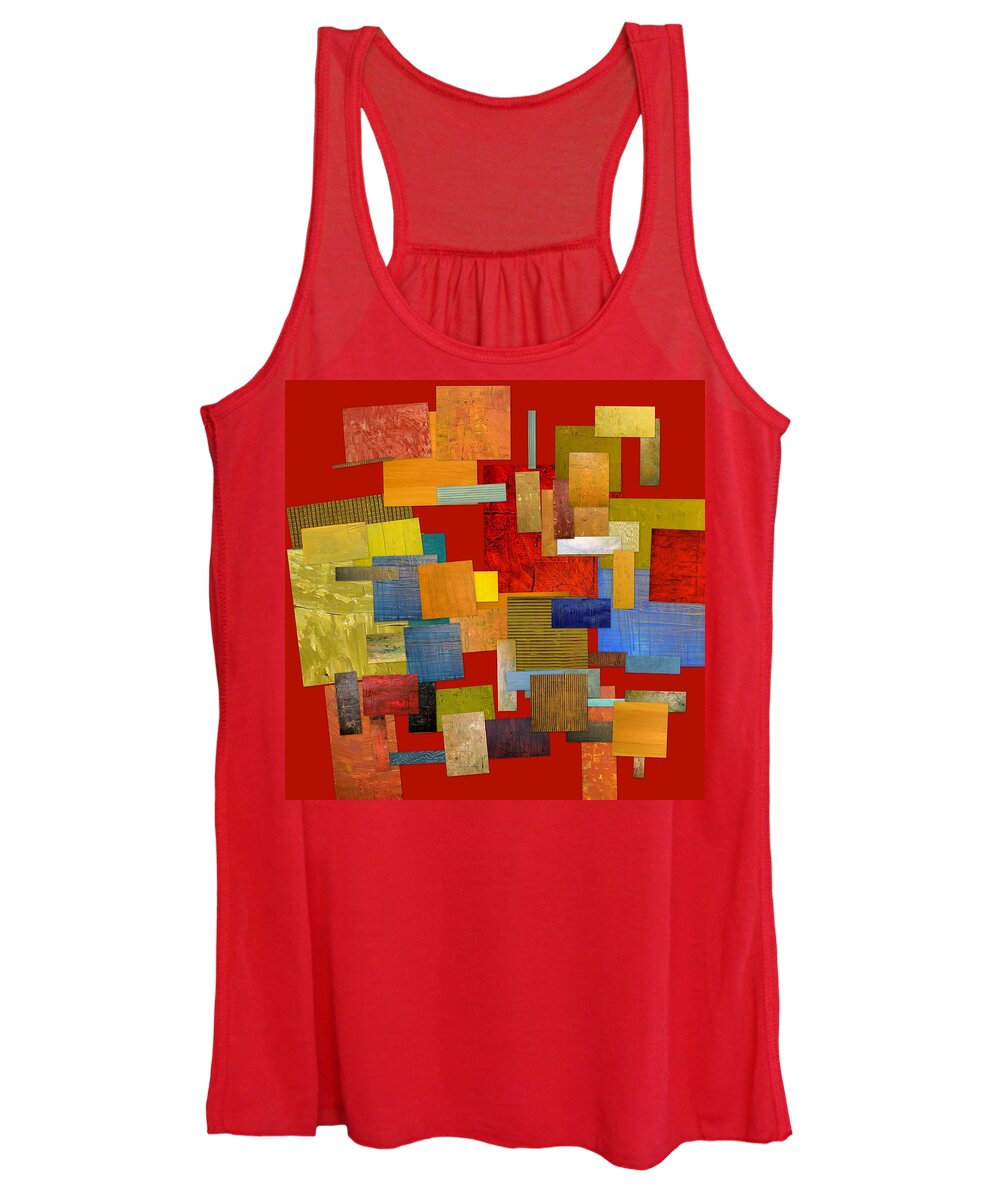 Textural Women's Tank Top featuring the painting Scrambled Eggs l by Michelle Calkins