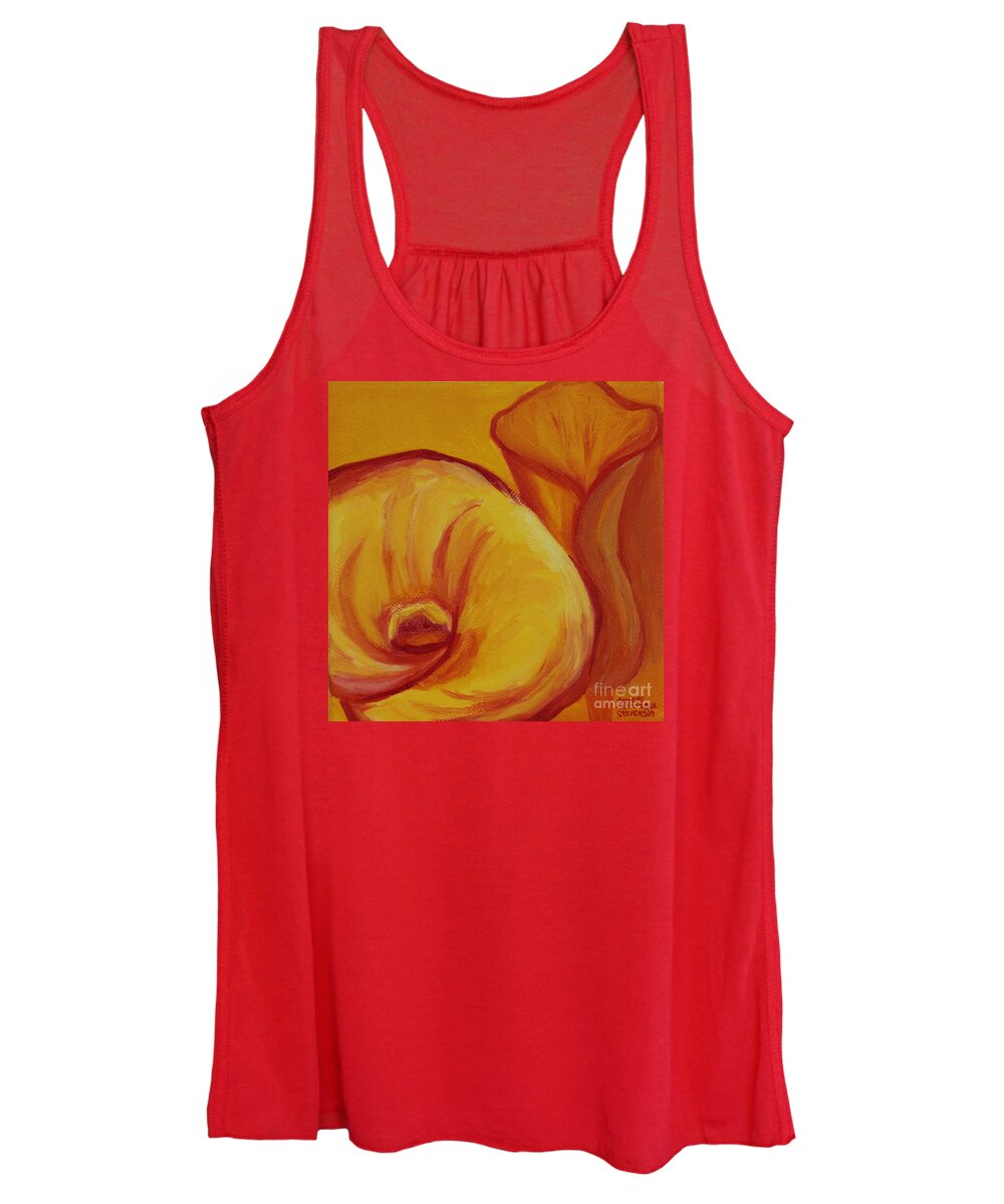 Shadow Lily Women's Tank Top featuring the painting Shadow Lily by Annette M Stevenson