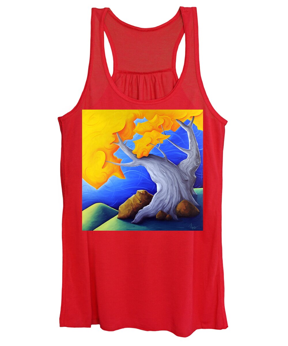 Landscape Women's Tank Top featuring the painting Soaring Dreams by Richard Hoedl