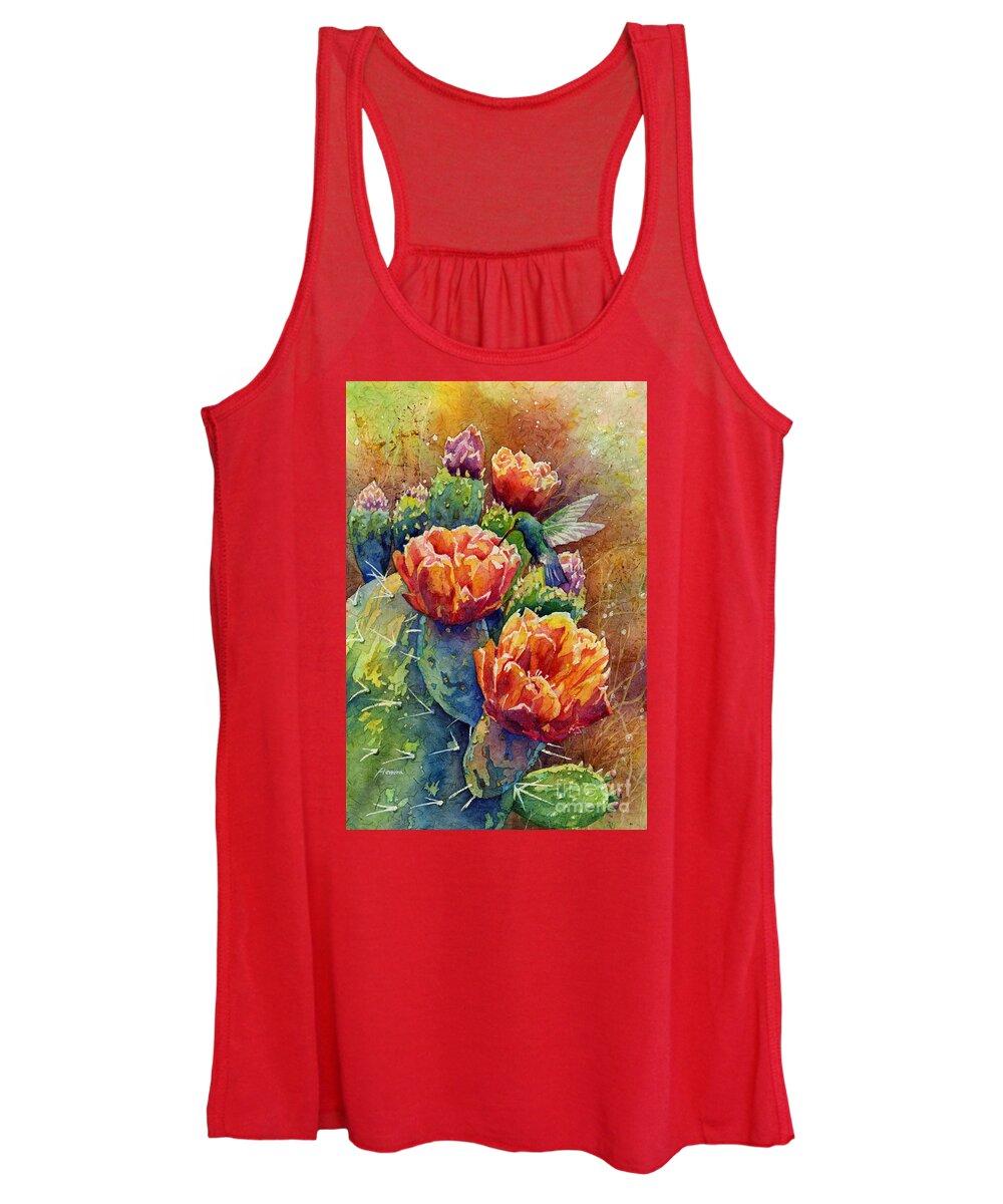 Cactus Women's Tank Top featuring the painting Summer Hummer by Hailey E Herrera