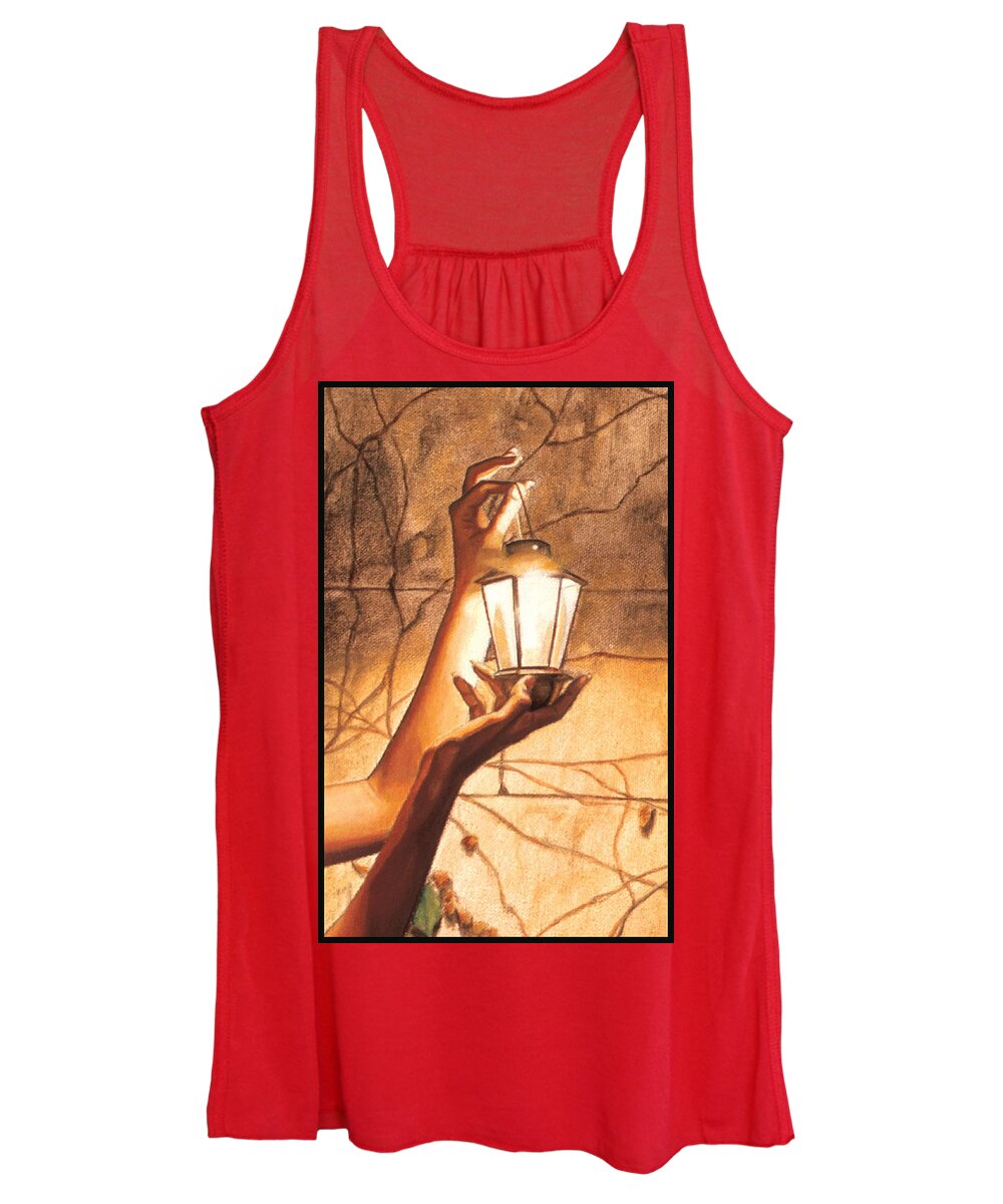 Whelan Art Women's Tank Top featuring the painting The Light by Patrick Whelan