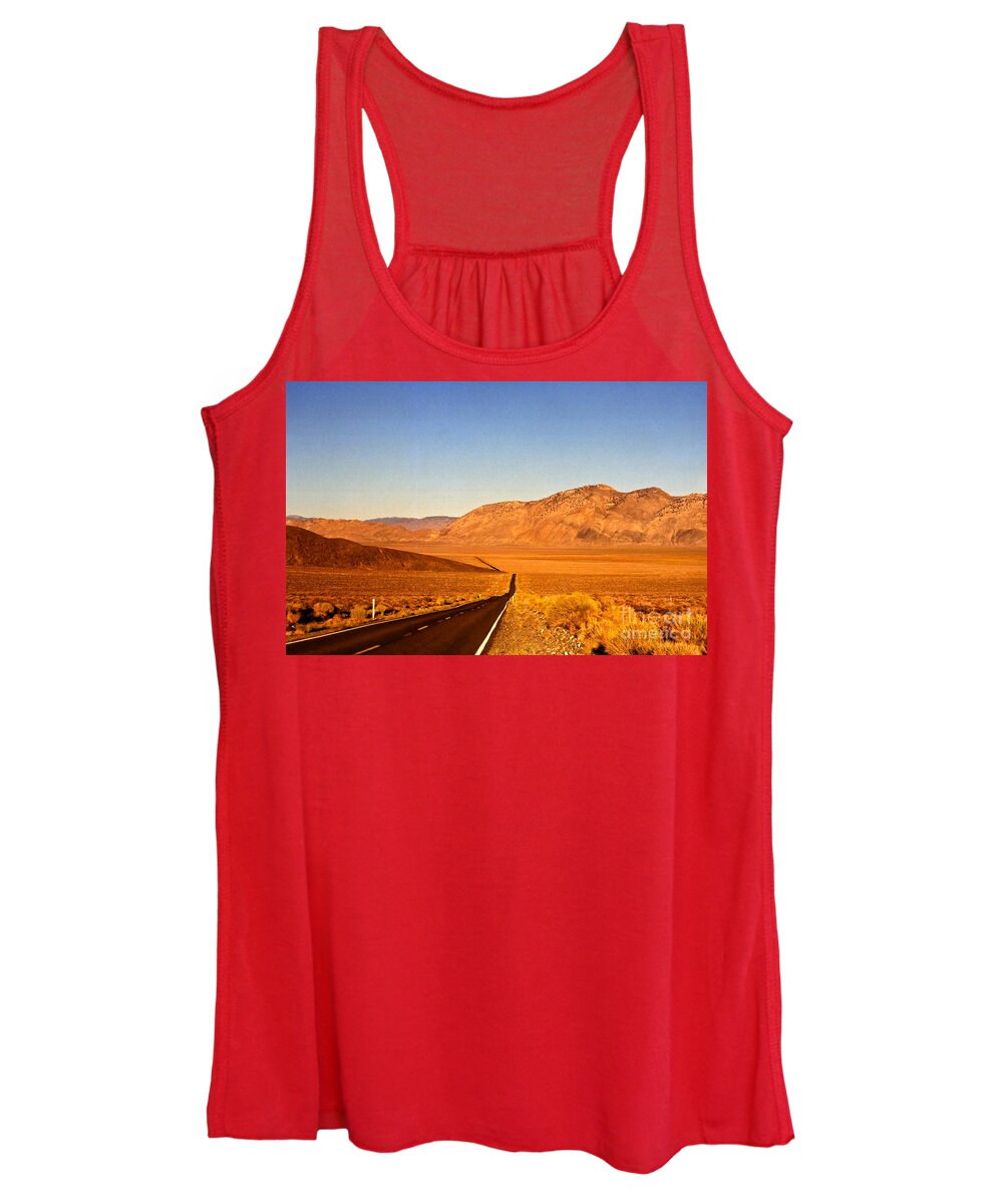 Open Road Women's Tank Top featuring the photograph Way Open Road by Byron Varvarigos