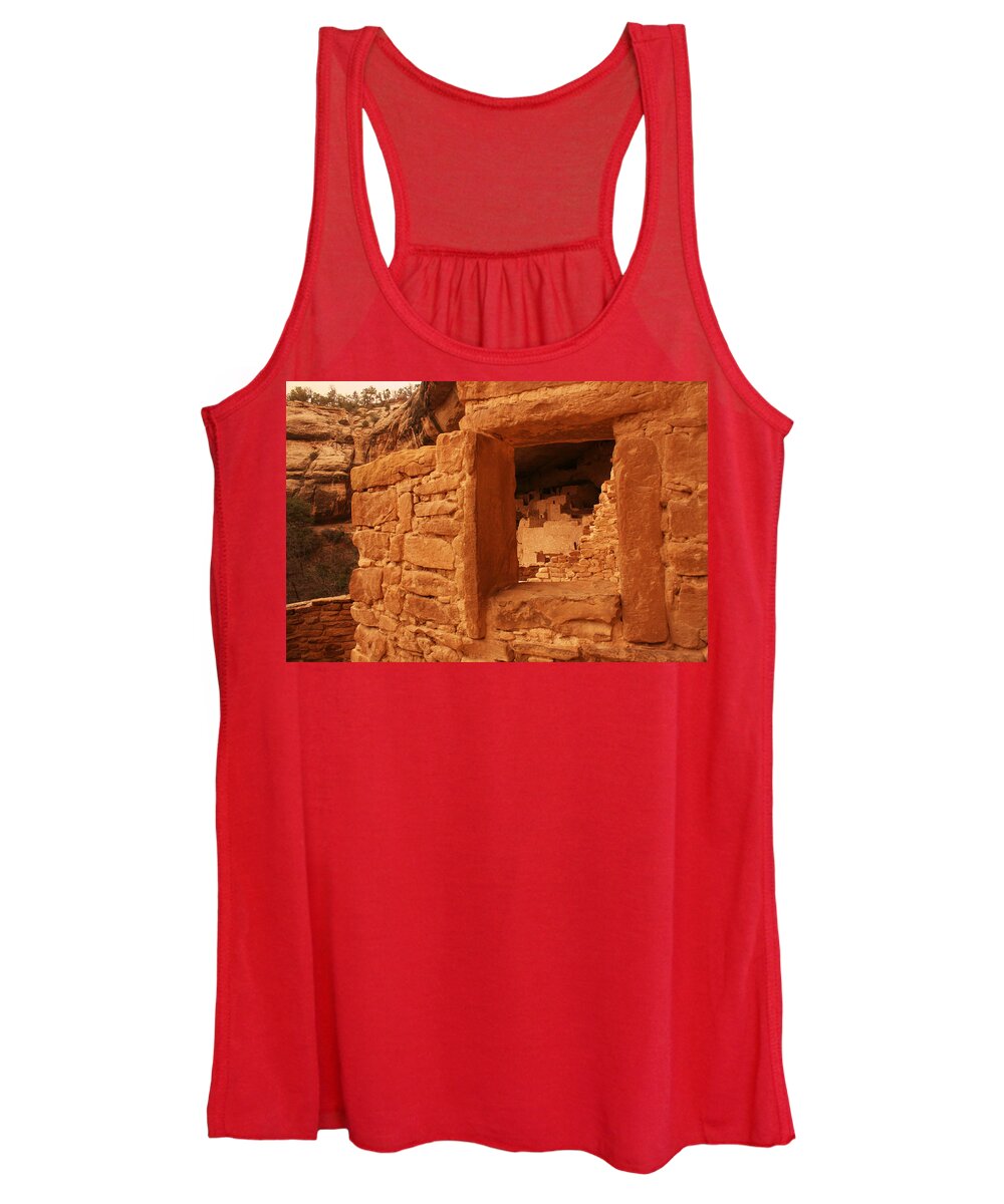 Cliff Palace Women's Tank Top featuring the photograph Cliff Palace Mesa Verde National Park #1 by Benjamin Dahl