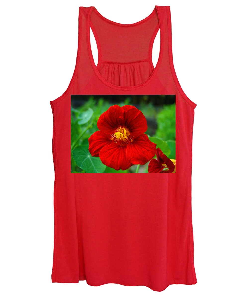 Red Women's Tank Top featuring the photograph Red Daylily by Bill Barber
