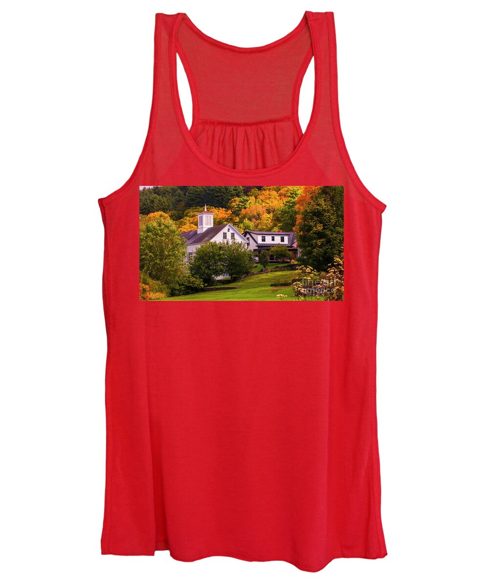 Fall Foliage Women's Tank Top featuring the photograph Autumn in Stowe #2 by Scenic Vermont Photography