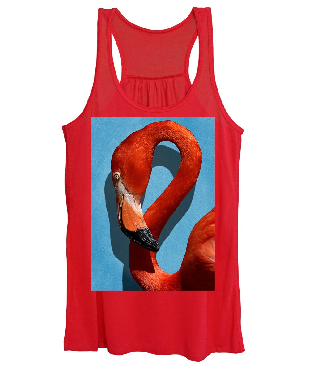 American Flamingo Women's Tank Top featuring the photograph Curves, A Head #1 by Debi Dalio