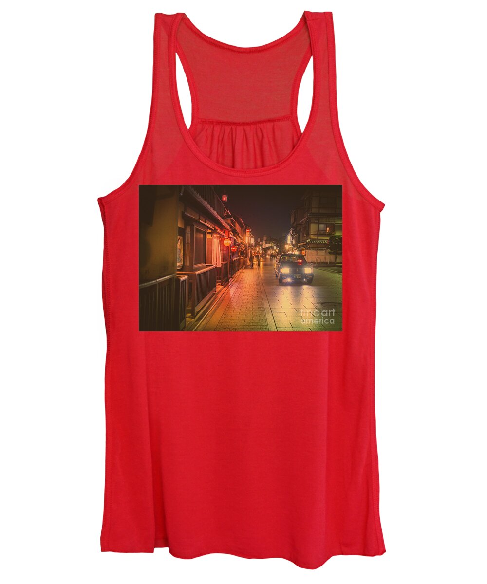 Travel Women's Tank Top featuring the photograph Old Kyoto, Gion Japan #1 by Perry Rodriguez