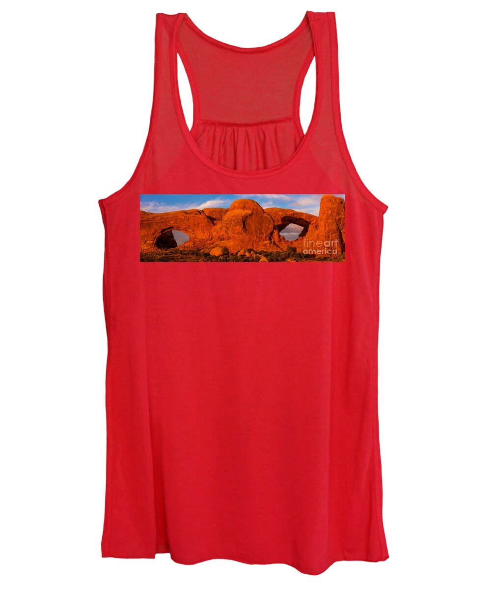 Arches National Park Women's Tank Top featuring the photograph Sunset in Arches National Park #2 by Agnes Caruso