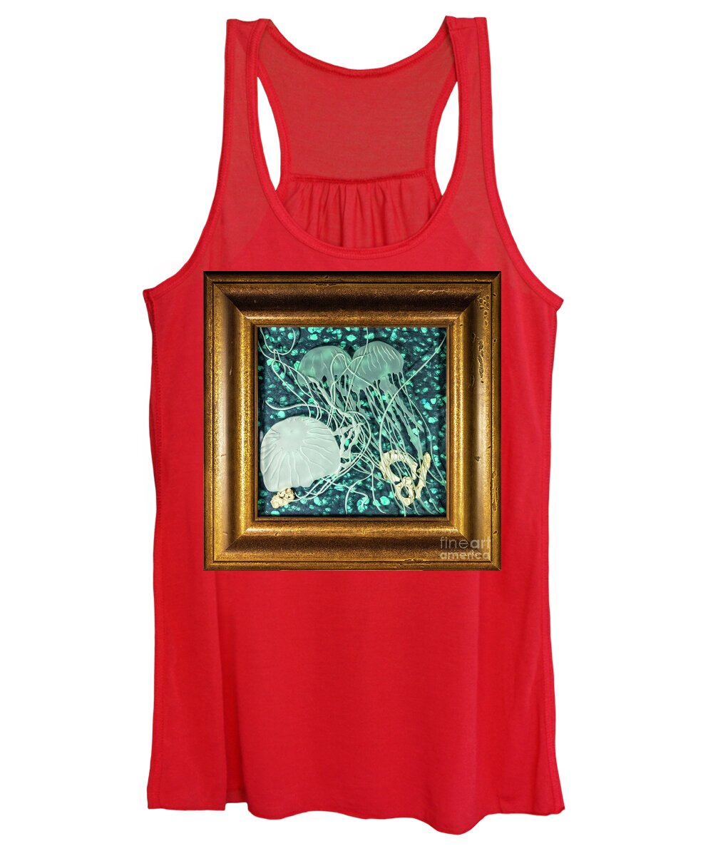 Under Water Women's Tank Top featuring the glass art The Deep #1 by Alone Larsen