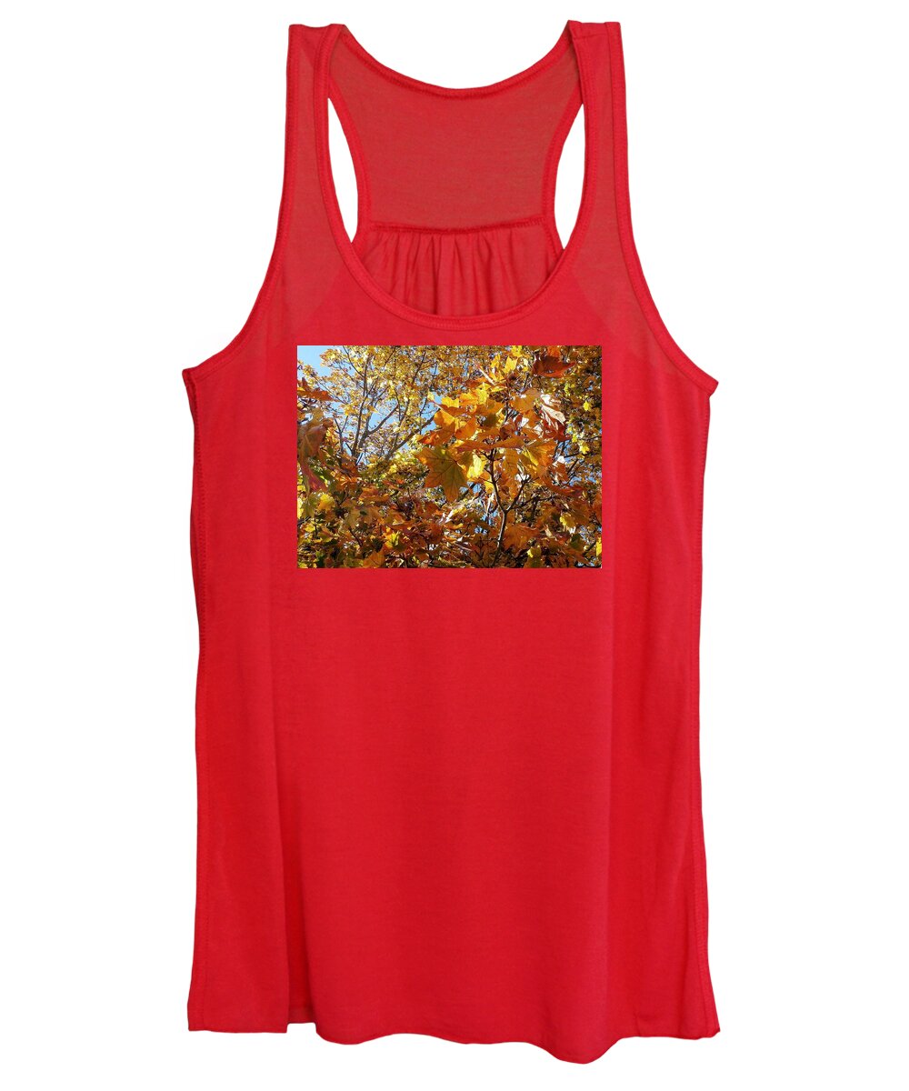 Leaves Women's Tank Top featuring the photograph Autumn Leaves #2 by Wolfgang Schweizer