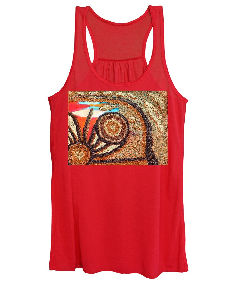 Agricultural Women's Tank Top featuring the mixed media Prairie Energy III by Naomi Gerrard