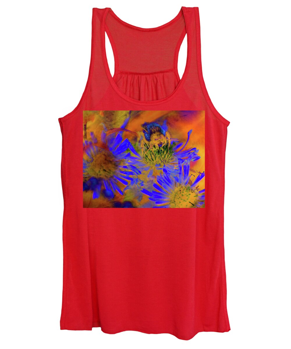 Texture Women's Tank Top featuring the photograph Texture Flowers #2 by Prince Andre Faubert