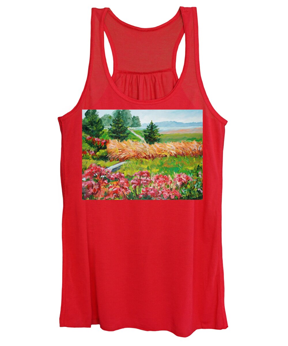 Landscape Women's Tank Top featuring the painting Untitled 3 by Ingrid Dohm