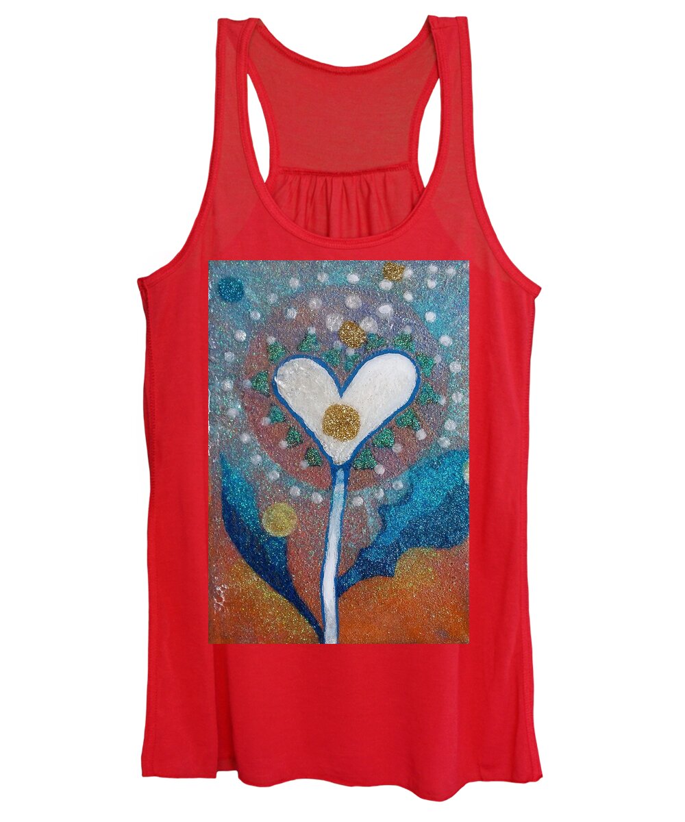 Dandelion Women's Tank Top featuring the painting A Type of Dandelion by Corey Habbas