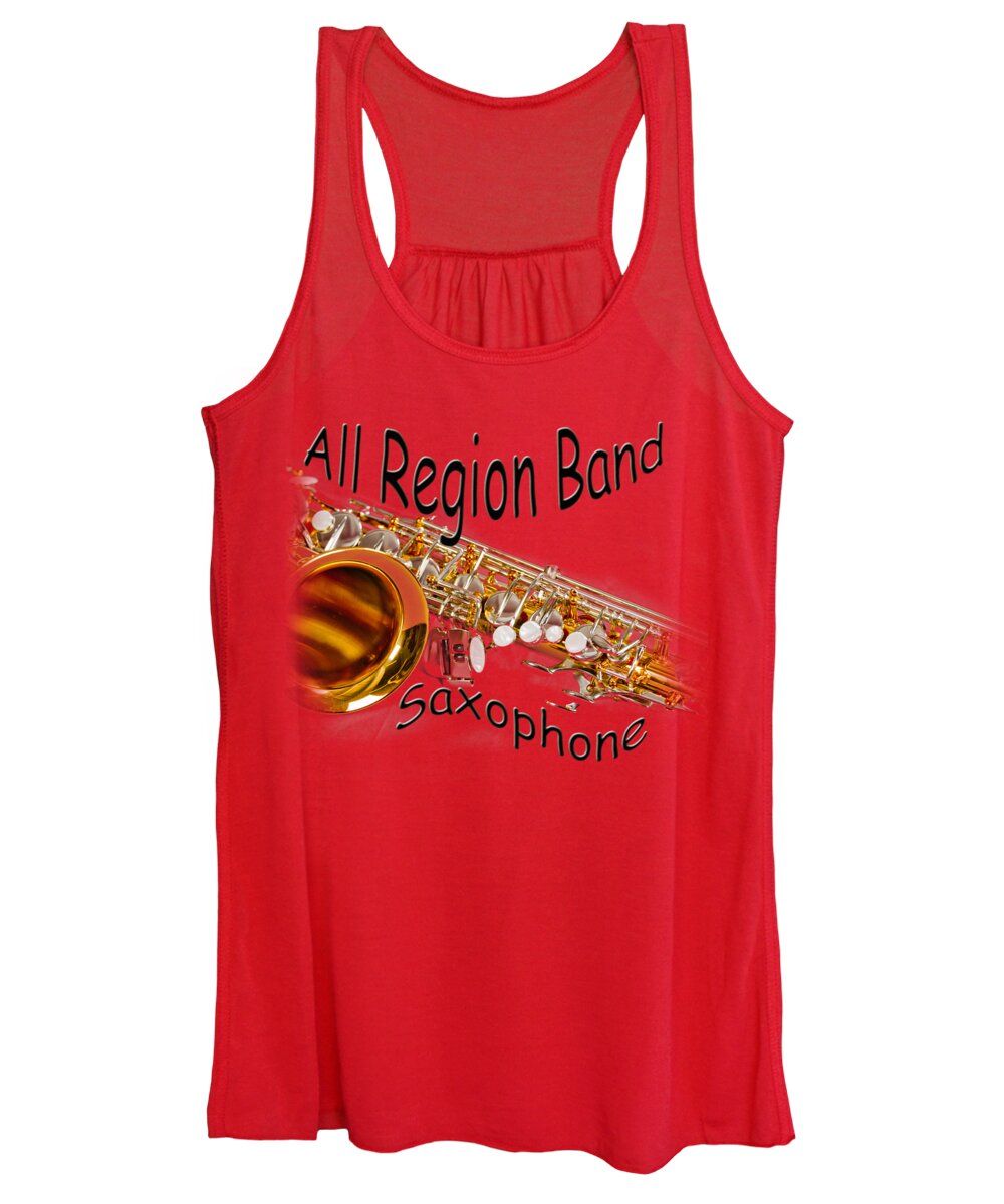 Saxophone Women's Tank Top featuring the photograph All Region Band Saxophone by M K Miller