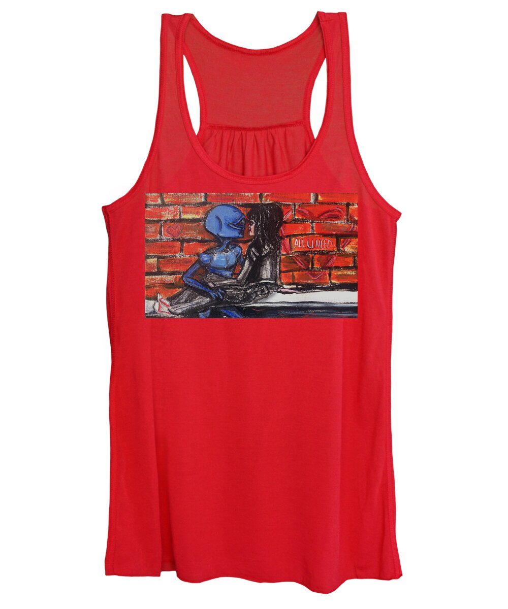 Love Women's Tank Top featuring the painting All We Need by Similar Alien