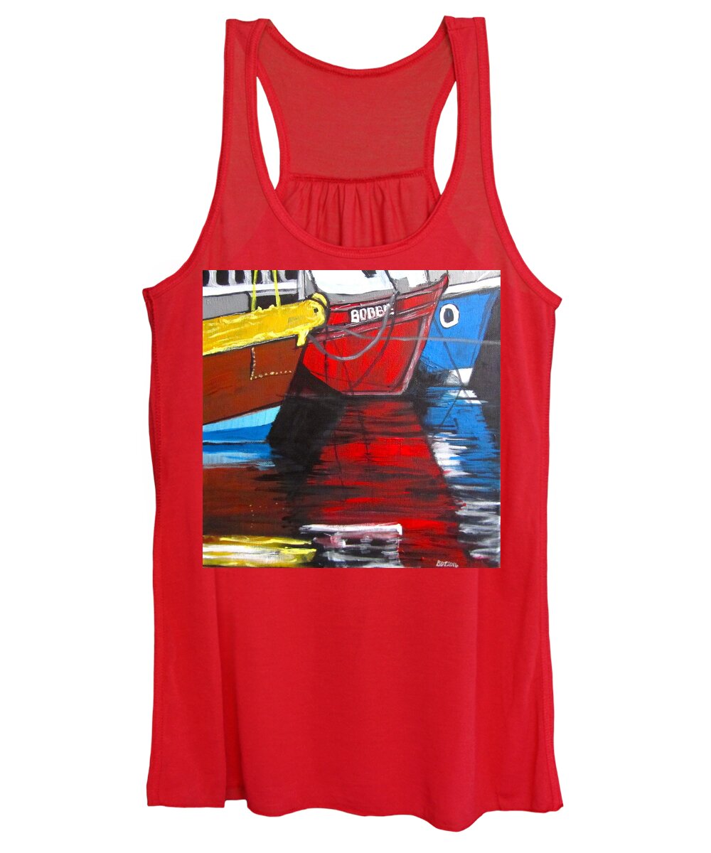Boats Women's Tank Top featuring the painting Always Wanted One by Barbara O'Toole