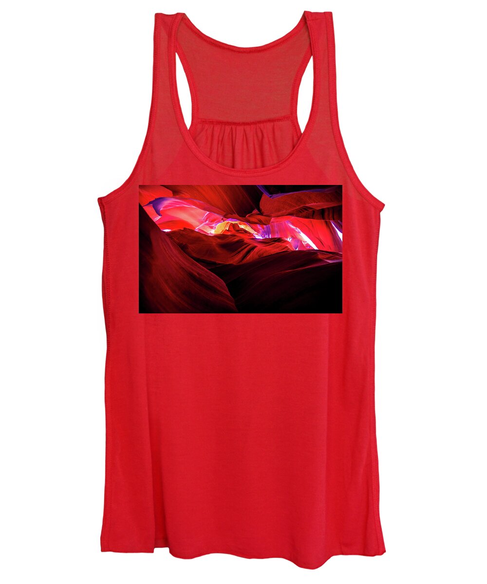 Antelope Canyon Women's Tank Top featuring the photograph Antelope Canyon by Lev Kaytsner