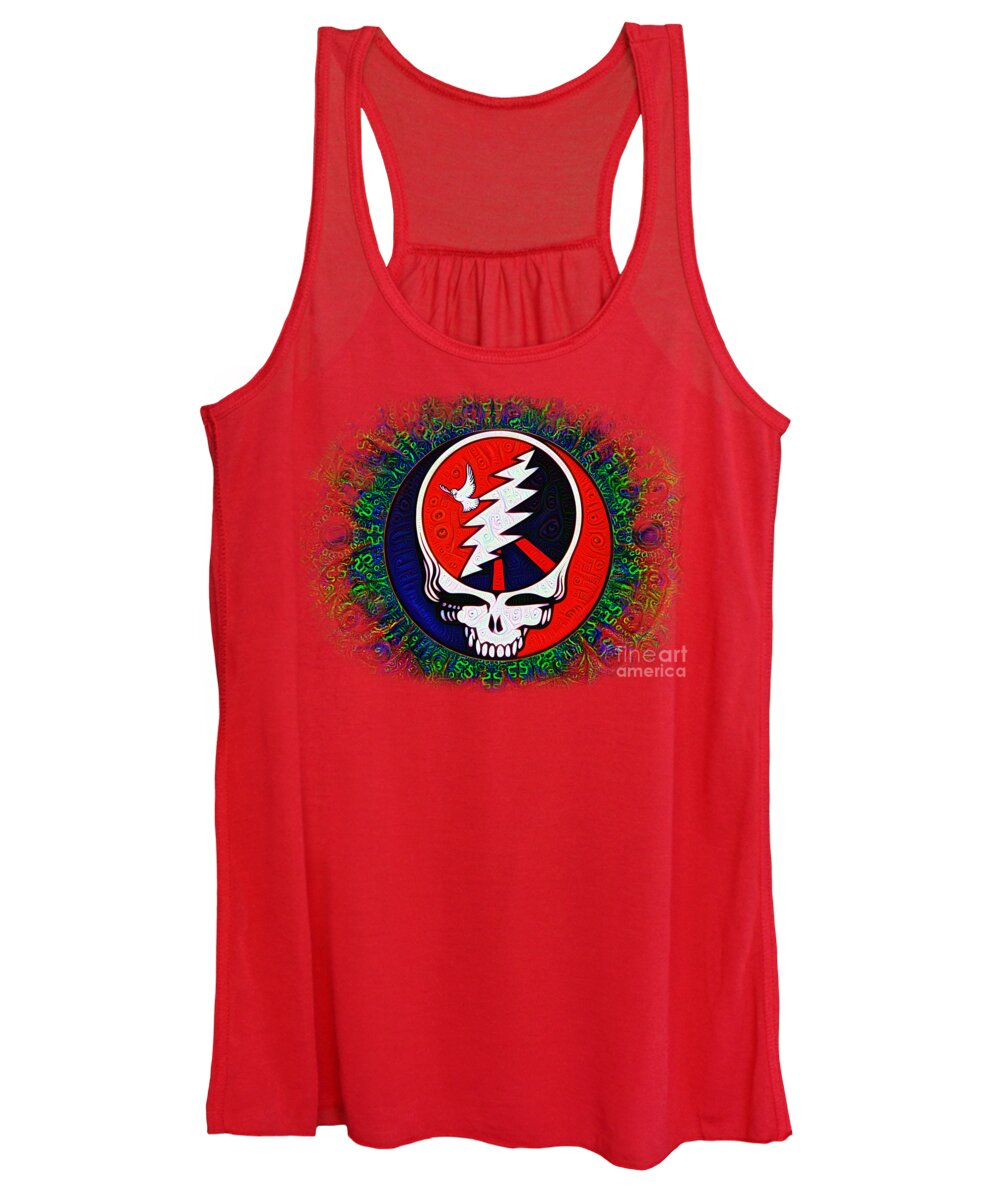 Grateful Women's Tank Top featuring the painting Grateful Dead by Bill Cannon