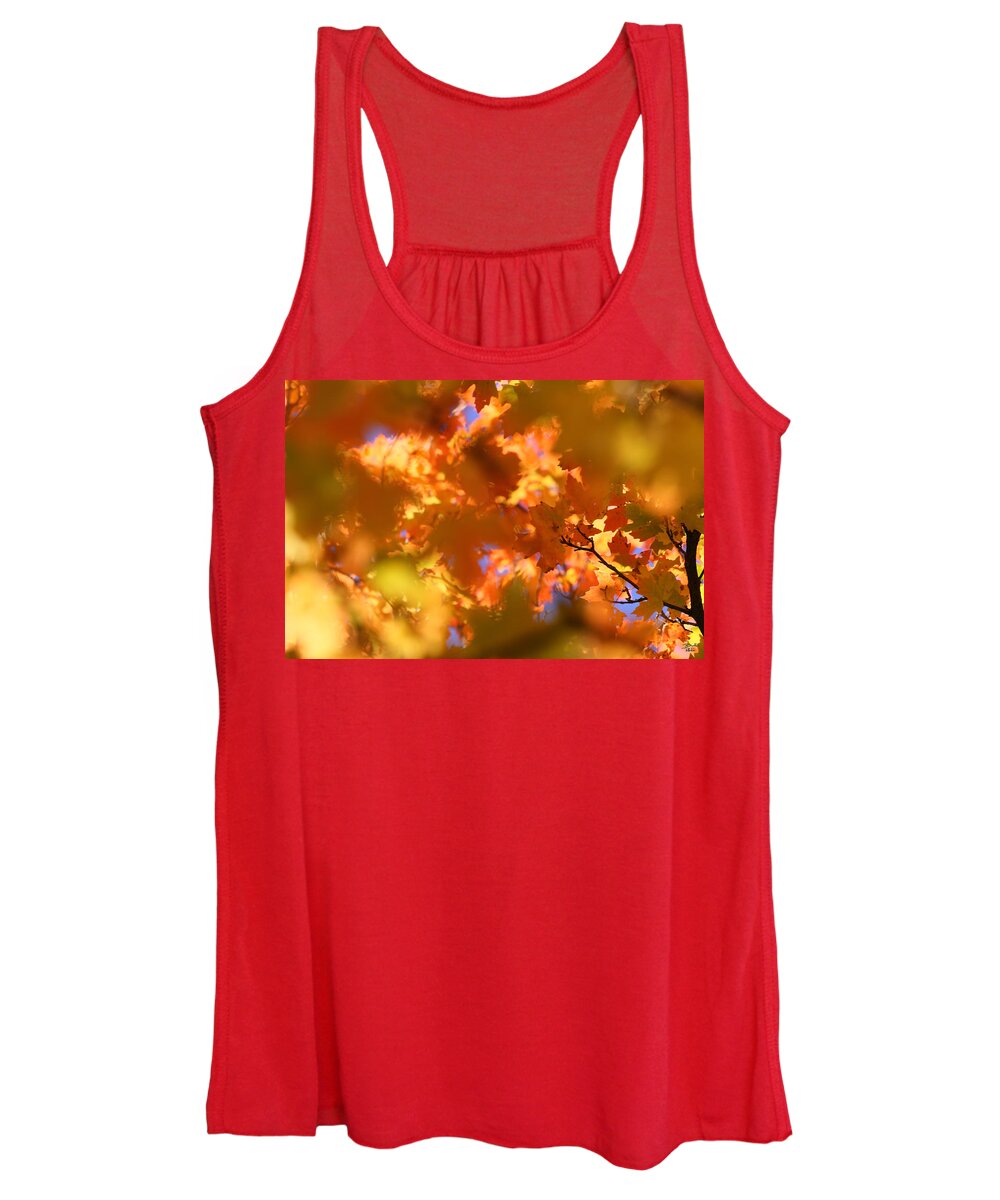 Landscape Women's Tank Top featuring the photograph Autumn Colors and Leaves by Brett Pelletier