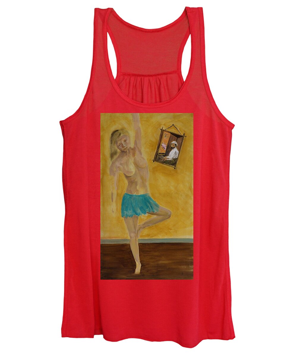 Surreal Women's Tank Top featuring the painting Ballerin-Lautrec by David Capon