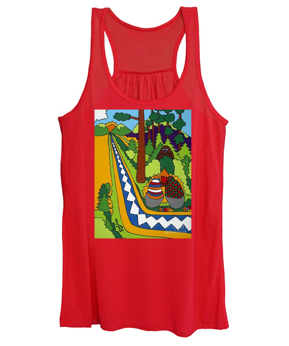 Big Foot Women's Tank Top featuring the painting Big Foot by Rojax Art