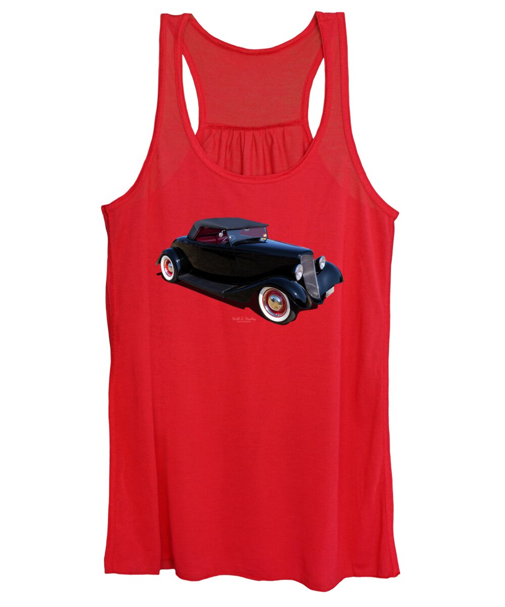 Car Women's Tank Top featuring the photograph Black in Back by Keith Hawley