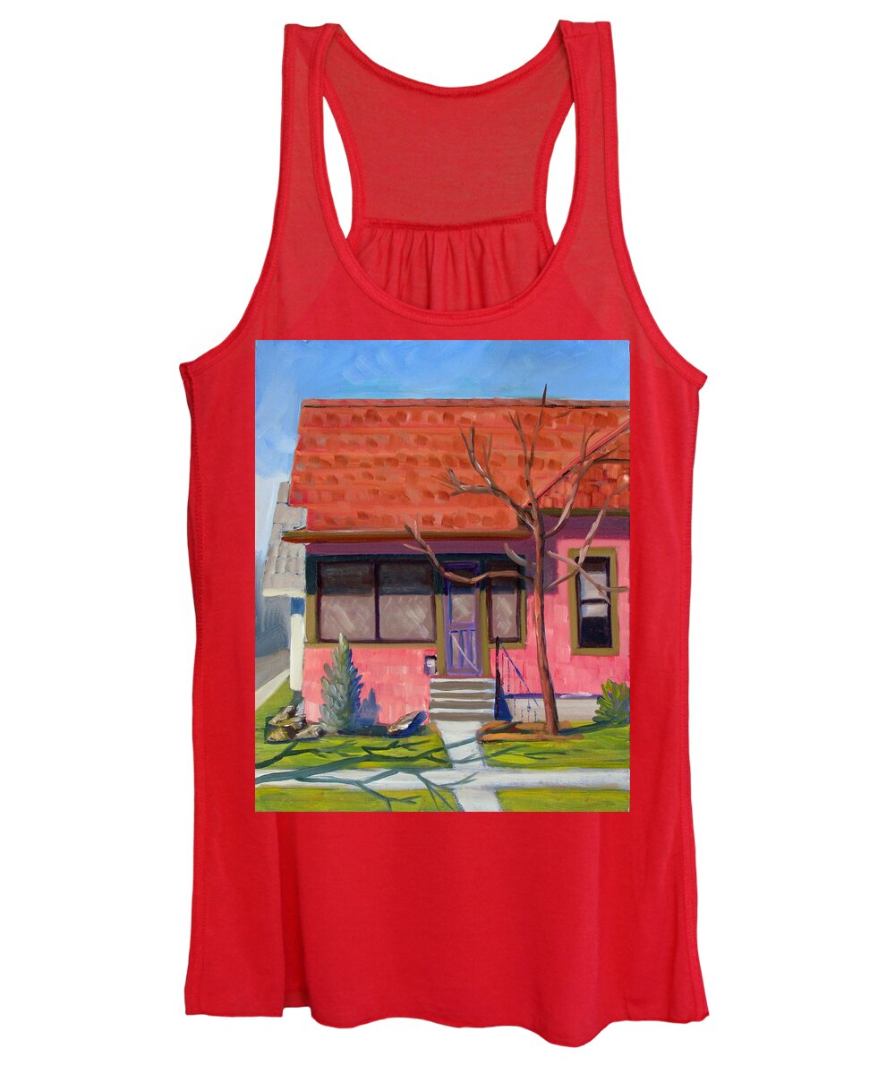 Boise Women's Tank Top featuring the painting Boise Ridenbaugh st 02 by Kevin Hughes