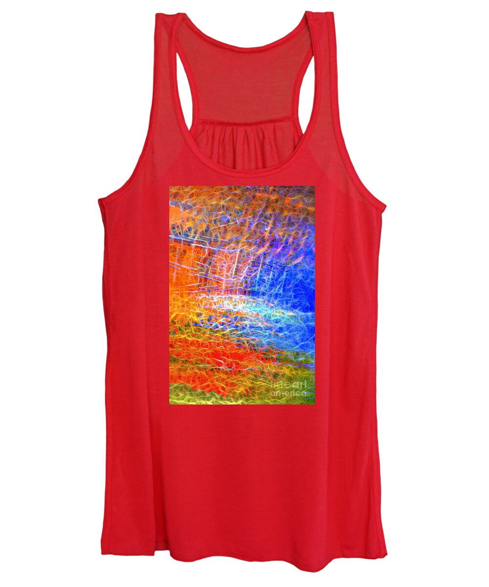 Abstract Photography Women's Tank Top featuring the photograph Celebration of Fire #2 by Norman Gabitzsch