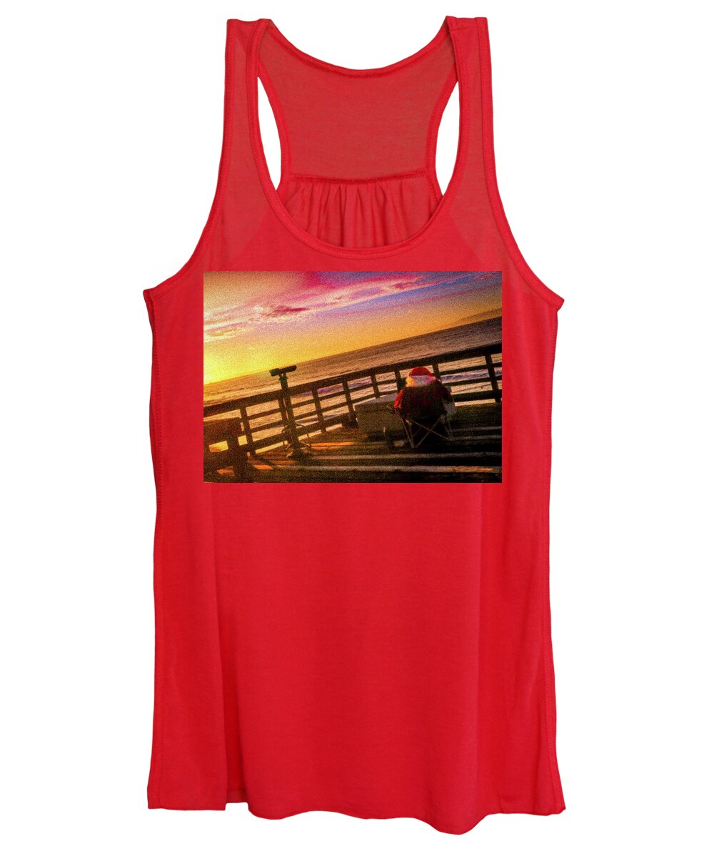 Santa Christmas Morning Sunrise Women's Tank Top featuring the photograph Christmas Morning Sunrise by Dr Janine Williams