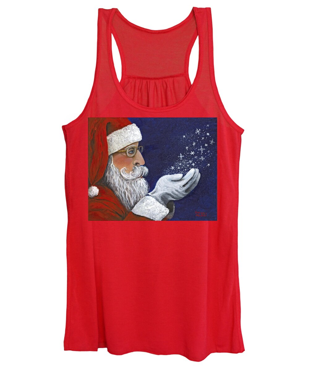 Person Women's Tank Top featuring the painting Christmas Wish by Darice Machel McGuire