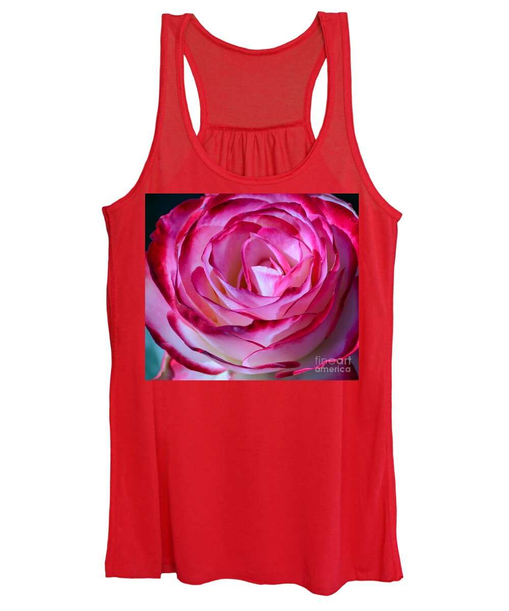 Rose Women's Tank Top featuring the photograph Concentric asymmetry by Barry Bohn